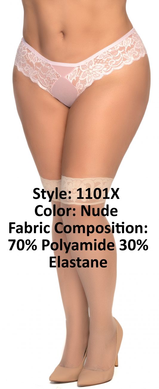 Mesh Thigh Highs Color Nude