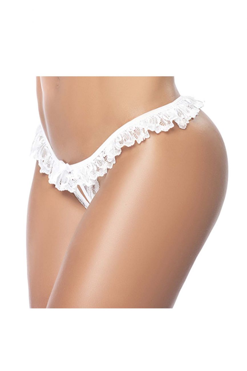 Lace Peek-A-Boo Panty Color White
