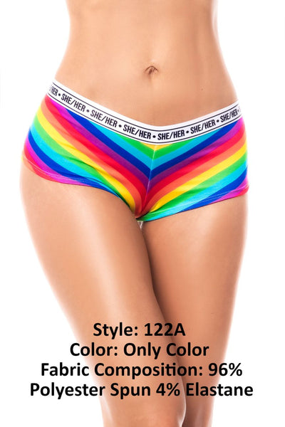Rainbow Cheeky Short Color Only Color
