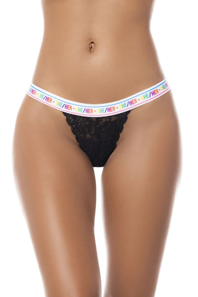 Lace Thong Rainbow Color Only Color