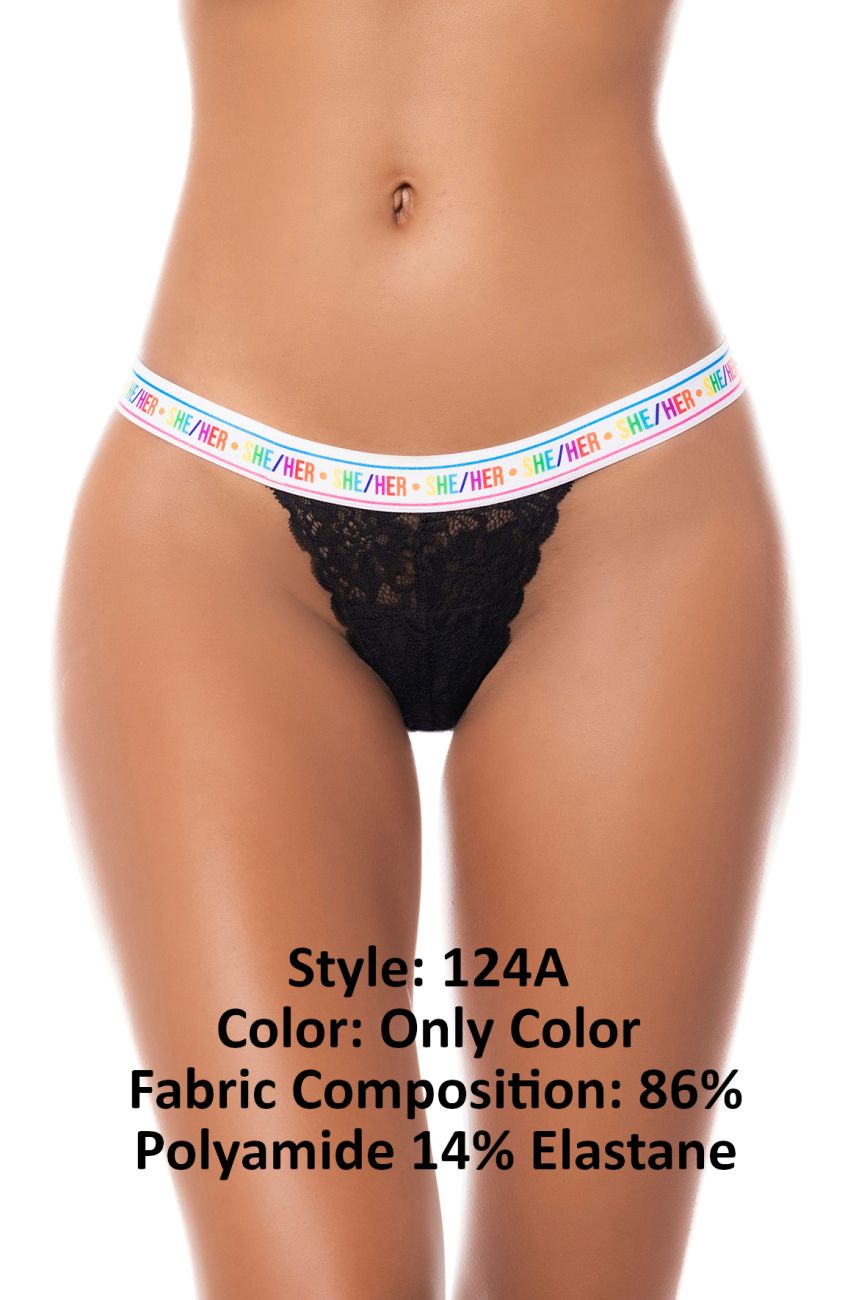 Lace Thong Rainbow Color Only Color
