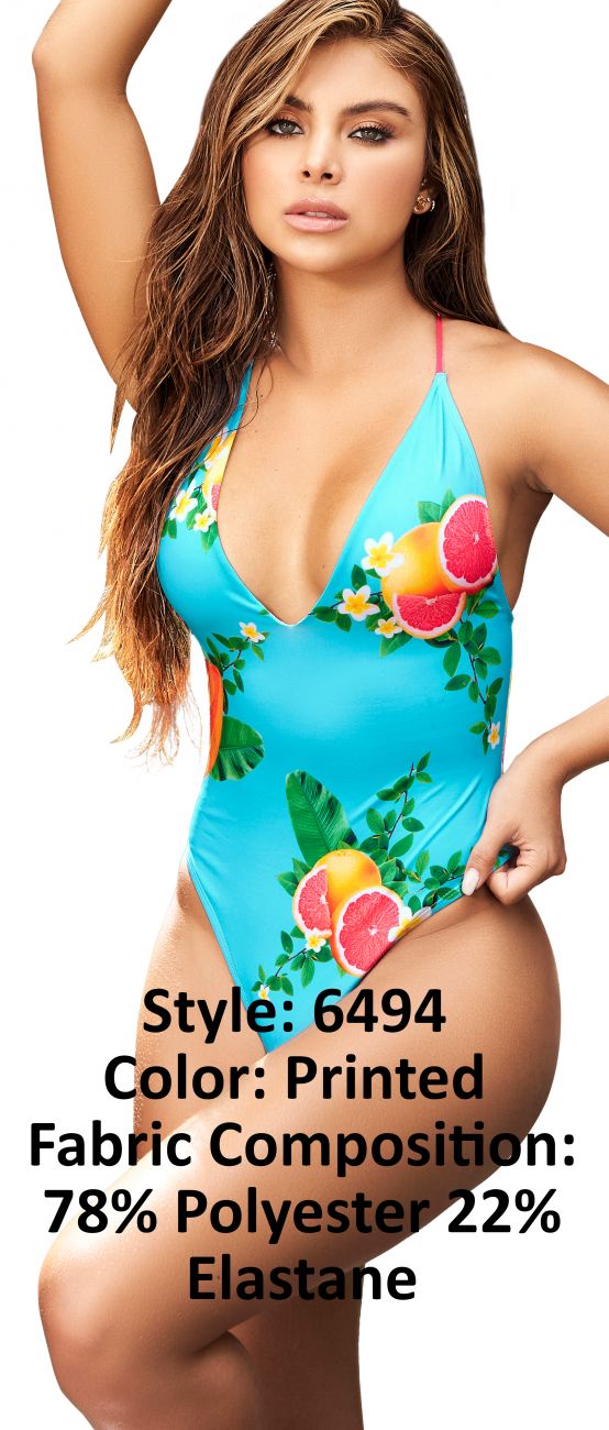 One Piece Swimsuit Caribbean Color Printed
