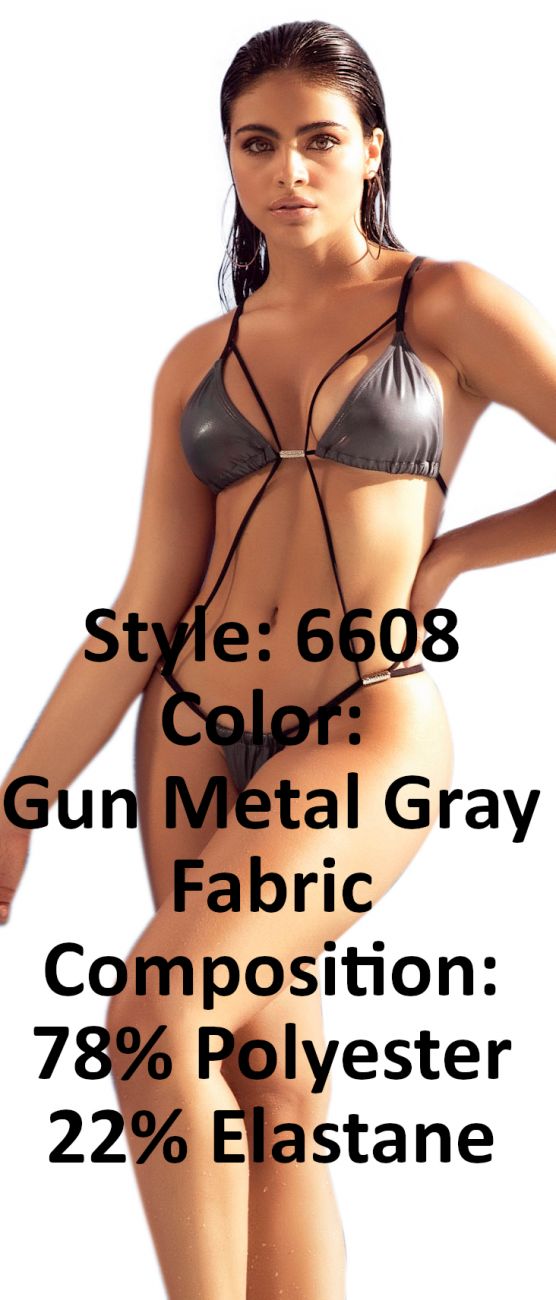 Monokini Color Gun Metal Gray