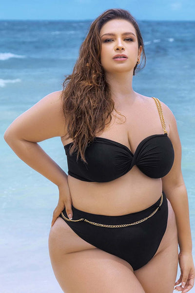 Two Piece Swimsuit Color Black