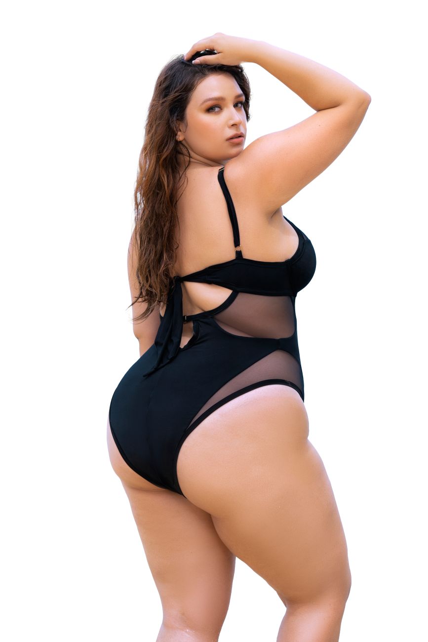 Underwired One Piece Swimsuit Color Black