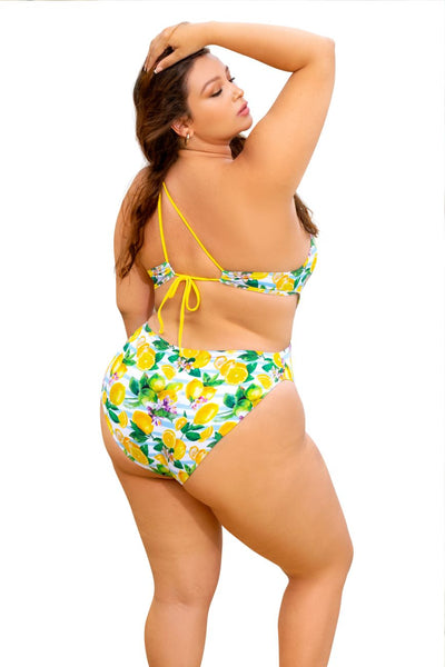 One Piece Swimsuit Color Citrus Print