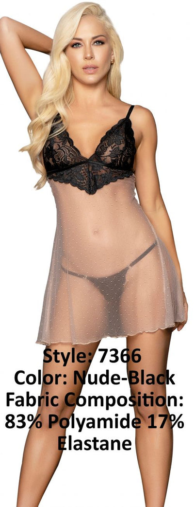 Babydoll Color Nude-Black