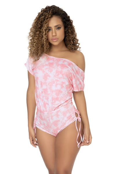 Sleep Romper Color Pink Tie Dye