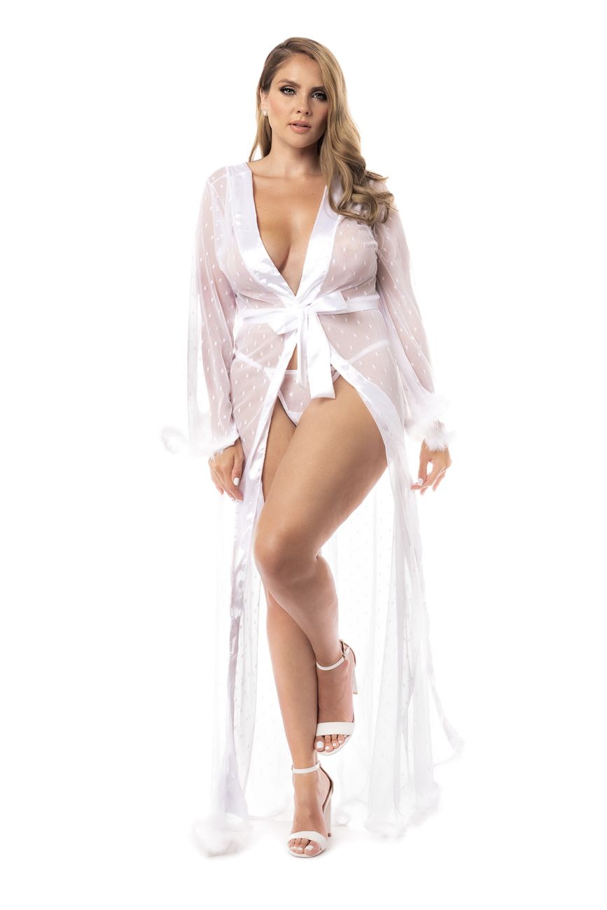 Long Robe Color White