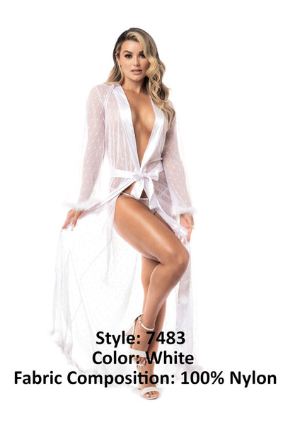 Long Robe Color White