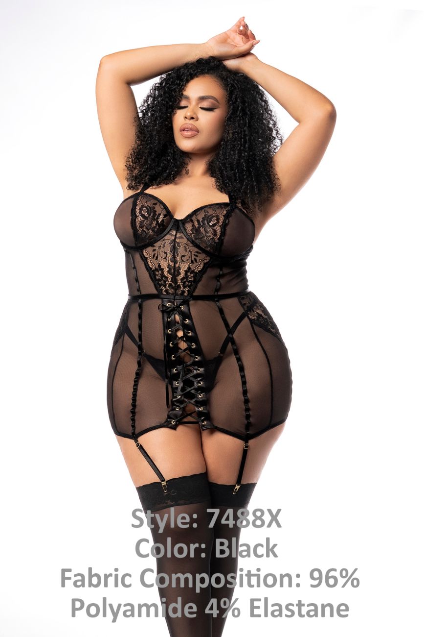 Babydoll With Matching G-String Color Black