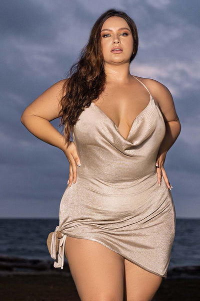 Beach Dress Cover Up Color Shimmery Mocha