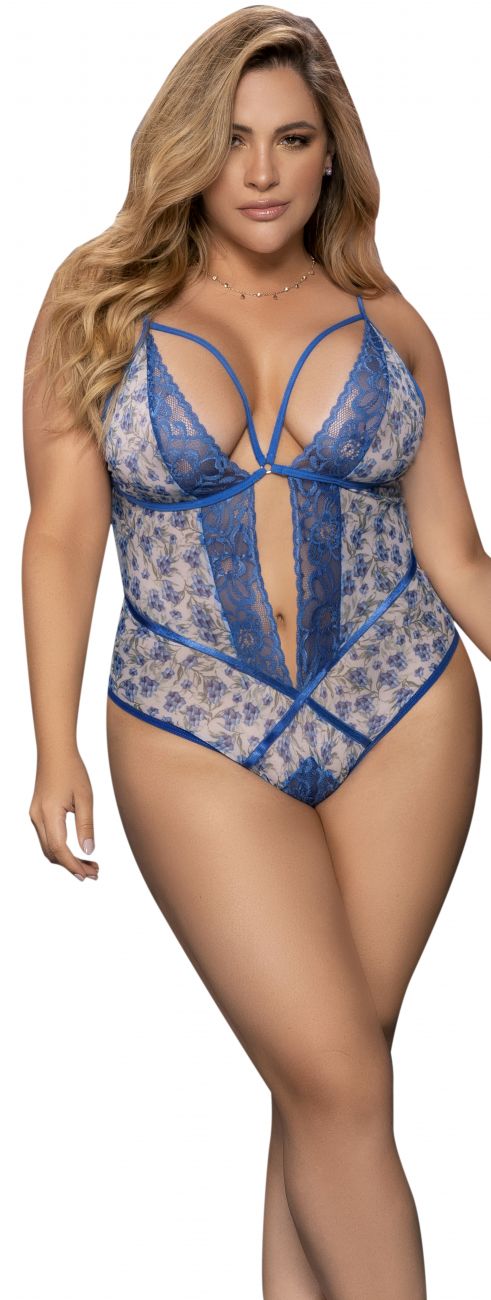 Crotchless Teddy Color Blossom Blue