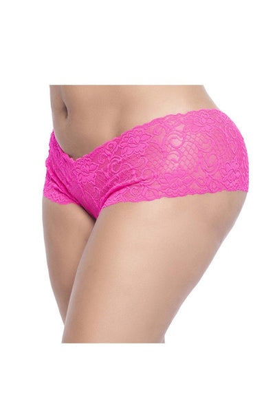 Lace Boyshort Color Hot Pink