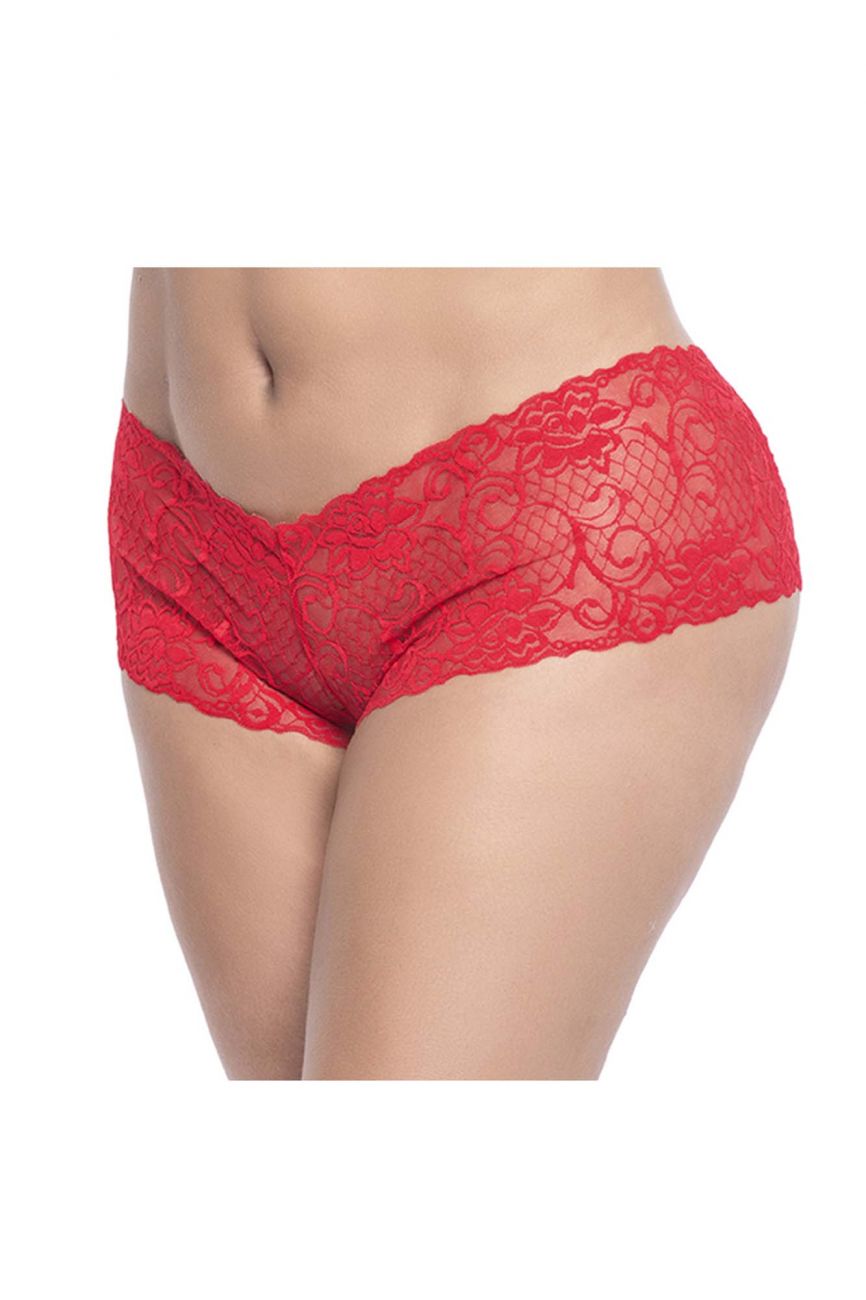 Lace Boyshort Color Red