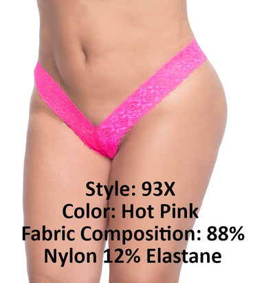 Lace Boyshort Color Hot Pink