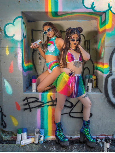 Rainbow & Clouds Short