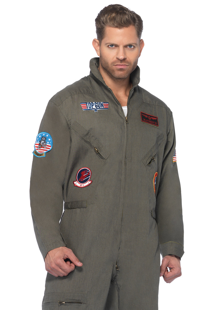 Top Gun Men's Flight Suit,zipper Front Flight Suit