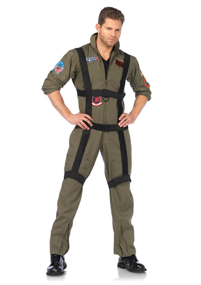 3-piece Top Gun Paratrooper,flight Suit,interchangeable Badges,harness