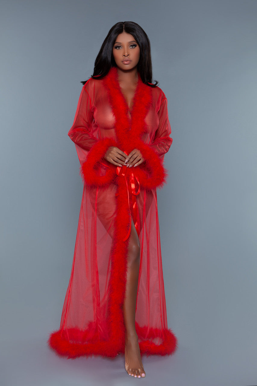 Marabou Robe Red