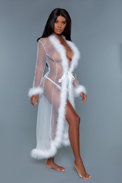 Marabou Robe White