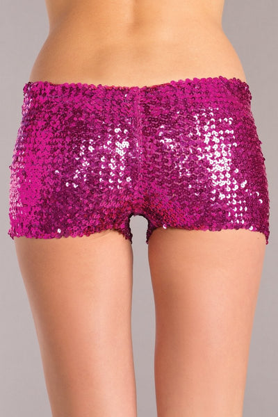 Sequin Booty Shorts - Hot Pink