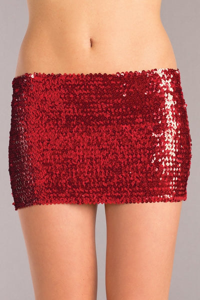 Sequin Skirt - Red