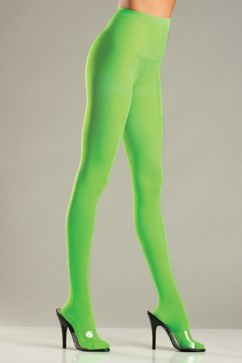 Opaque Pantyhose - Lime Green