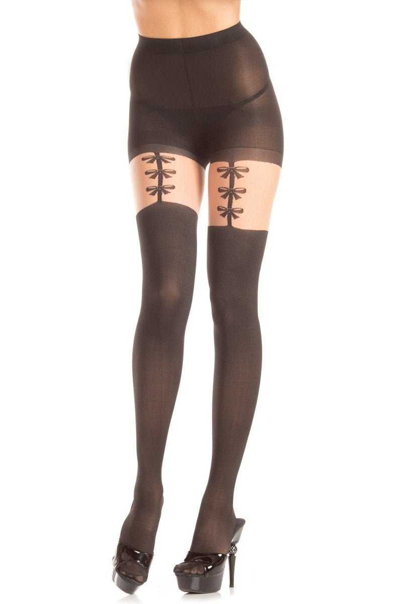 Bow GarterStrap Pantyhose