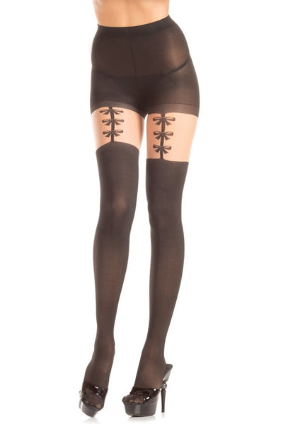 Bow GarterStrap Pantyhose