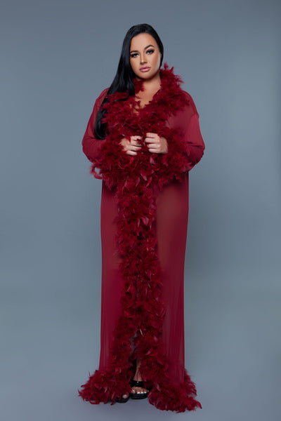 Glamour Robe Maroon