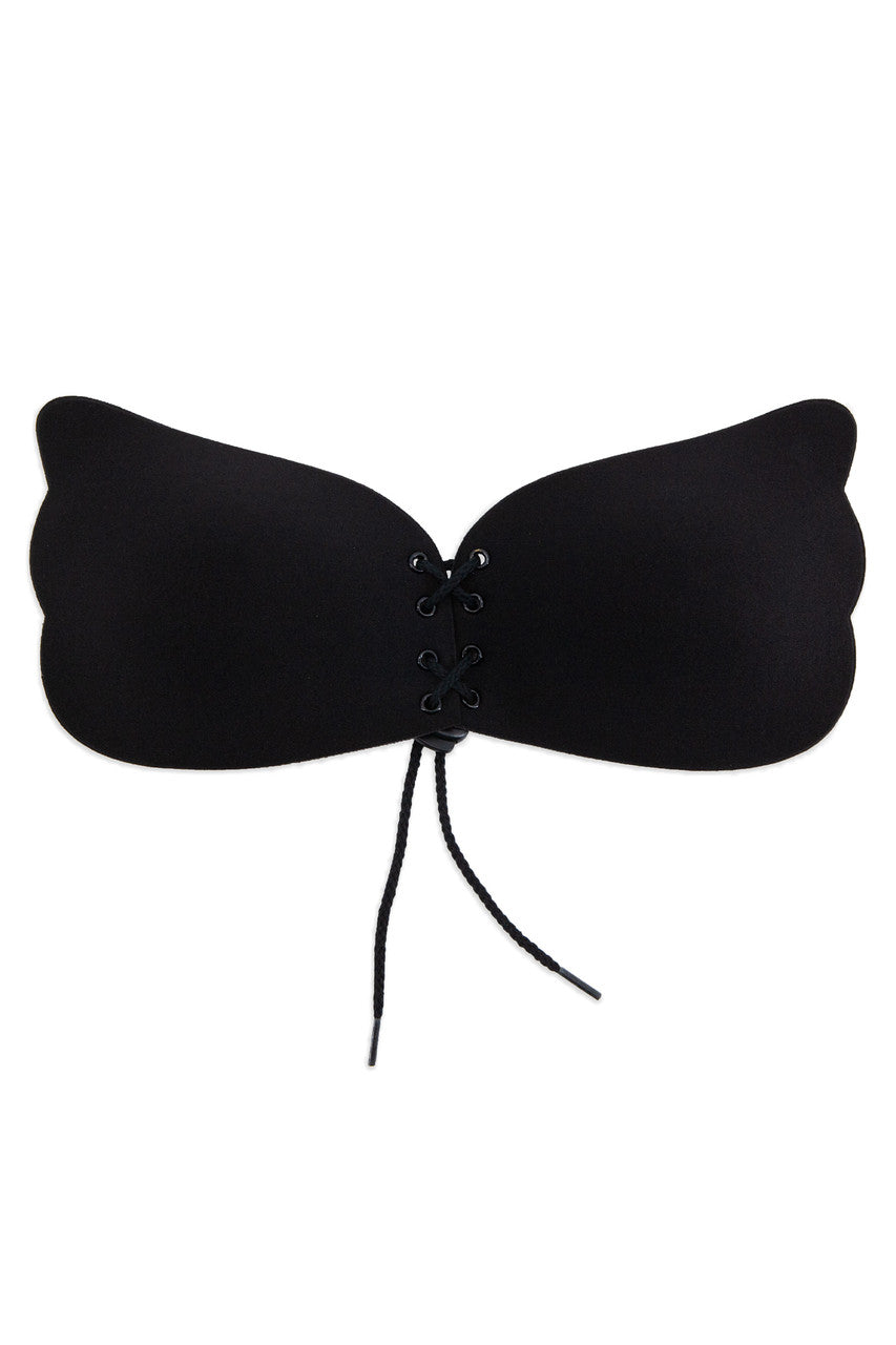 BWXB071-Microfiber Tie Up Bra-Black